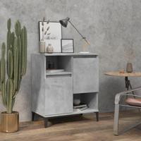 Dressoir 60x35x70 cm bewerkt hout betongrijs - thumbnail
