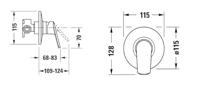 Duravit No.1 Afbouwdeel Voor Inbouw Douchemengkraan Delen Inclusief Inbouwdeel Chroom - thumbnail