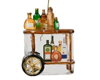 Kersthanger Glas Trolley Vol met Drank 7x5x10cm - thumbnail