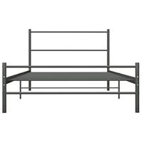 Bedframe metaal grijs 100x200 cm - thumbnail