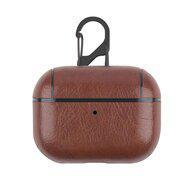AirPods Pro / AirPods Pro 2 lederen hoesje Pro Leather series - Met bevestigingsclip - Donker bruin - thumbnail