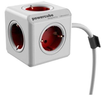 Allocacoc Powercube Extended 3.0m Rood - thumbnail