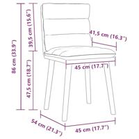 Eetkamerstoelen 2 st stof donkergrijs - thumbnail