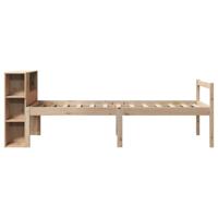 Bed met boekenkast zonder matras massief grenenhout 75x190 cm - thumbnail