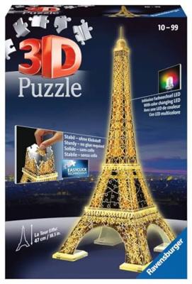 Ravensburger 3D Puzzel Eiffeltoren Night Edition 216 stukjes - thumbnail