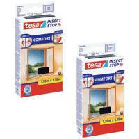 tesa COMFORT 55396-00500-01 Vliegenhor (b x h) 130 cm x 130 cm Antraciet 2 stuk(s) - thumbnail