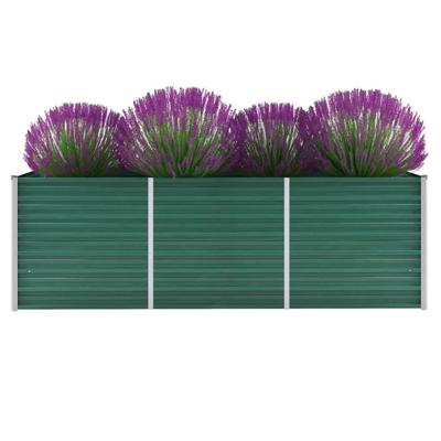 VidaXL Plantenbak verhoogd 240x80x77 cm gegalvaniseerd staal groen VidaXL Plantenbak verhoogd 240x80x77 cm gegalvaniseerd staal groen