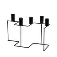 SENZA kandelaar zig zag zwart 27 cm | 8 stuks - thumbnail