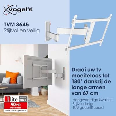 Vogels TVM 3645 Draaibare tv-beugel TV beugel Wit - thumbnail
