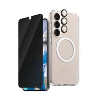 PanzerGlass CARE Flagship 3-in-1 Set (hoesje + beschermglas) Samsung Galaxy S25+ Transparant, Zwart Inductieve lading, Stootbestendig - thumbnail