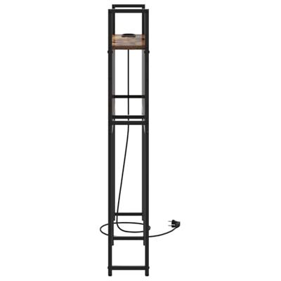 Opberghoofdbord met hoofdeinde met opslag Gerookt eiken 80 cm Bewerkt hout Opberghoofdbord met hoofdeinde met opslag Gerookt eiken 80 cm Bewerkt hout