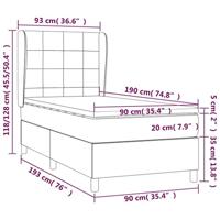 Boxspring met matras fluweel roze 90x190 cm - thumbnail