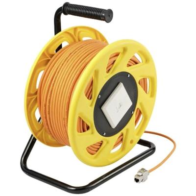 Renkforce RJ45 Netwerk Kabelhaspel CAT 7a S/FTP 90.00 m Oranje Rond