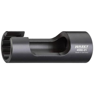 HAZET Injectieleidingsleutel 4550-21 · 1/2 inch (12,5 mm) vierkant hol · Buitentwaalfkant profiel · SW 21 mm HAZET Injectieleidingsleutel 4550-21 · 1/2 inch (12,5 mm) vierkant hol · Buitentwaalfkant profiel · SW 21 mm
