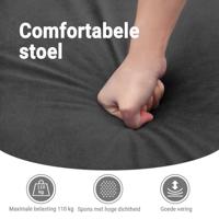 Sta-op-stoel verstelbaar fluweel lichtgrijs - thumbnail