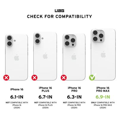 Urban Armor Gear Pathfinder MagSafe Case Backcover Apple iPhone 16 Pro Max Ice, Transparant MagSafe compatible - thumbnail