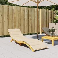 VidaXL Ligbedkussen 200x60x3 cm oxford stof beige - thumbnail