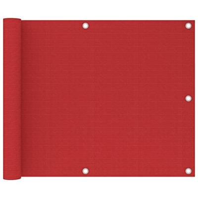 VidaXL Balkonscherm 75x600 cm hdpe rood