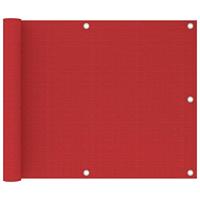 VidaXL Balkonscherm 75x600 cm hdpe rood - thumbnail