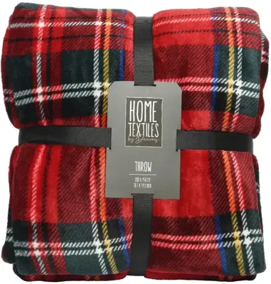 Plaid polyester flanel ruit 150x200cm