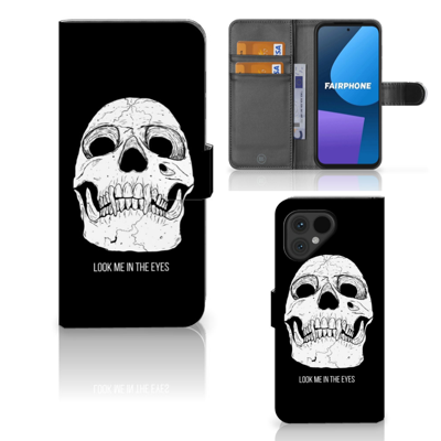 Telefoonhoesje met Naam Fairphone 5 Skull Eyes Telefoonhoesje met Naam Fairphone 5 Skull Eyes