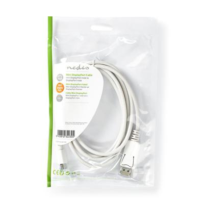 Mini-DisplayPort - DisplayPort-Kabel | Mini-DisplayPort Male - DisplayPort Male | 2,0 m | Zwart