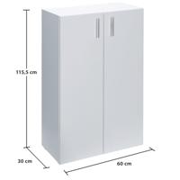 Multifunctionele kast Vela MDF Wit 115,5x31x60cm - thumbnail