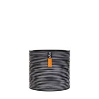 Capi Europe Vaas cilinder Rib Anthracite & Ivory - 14x12 - Antraciet - thumbnail