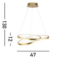 Searchlight Led hanglampFloat Ø 47cm - 8761GO - thumbnail