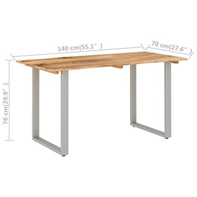 Eettafel 140x70x76 cm massief acaciahout