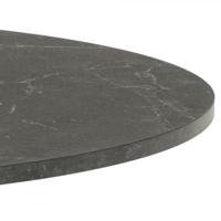Bendt Ronde Eettafel 'Ivana' Marmerprint, Ø110cm, kleur Zwart - thumbnail