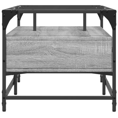 Salontafel met glazen blad 98,5x50x45 cm staal