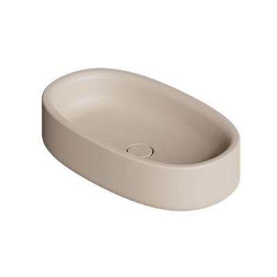 Waskom Salenzi Idilla 60 cm Ovaal Mat Beige (incl. plug) Waskom Salenzi Idilla 60 cm Ovaal Mat Beige (incl. plug)
