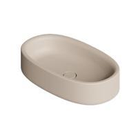 Waskom Salenzi Idilla 60 cm Ovaal Mat Beige (incl. plug) - thumbnail