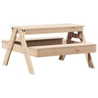 Picknicktafel voor kinderen 88x97x52 cm massief grenenhout - thumbnail
