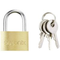 Sygonix SY-5045282 Hangslot 24.7 mm Deels gelijksluitend Goud-geel Sleutelslot - thumbnail