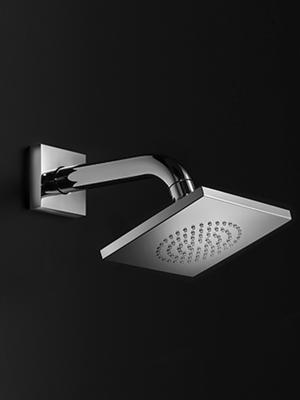 Hotbath Hoofddouche Mate 13 cm Wandmodel Vierkant Opbouw Geborsteld Nikkel