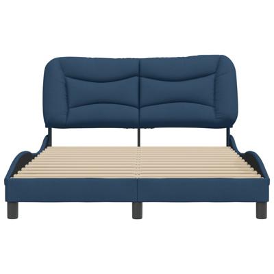 Bedframe zonder matras stof blauw 140x200 cm - thumbnail