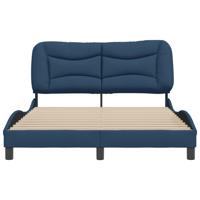 Bedframe zonder matras stof blauw 160x200 cm - thumbnail