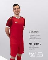 JAKO 4224 Shirt Iconic Km - Sportrood/Wijnrood - S - thumbnail