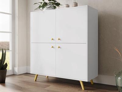 Commode SIAPA 4 deuren wit Commode SIAPA 4 deuren wit