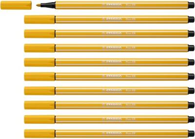Viltstift stabilo pen 68/87m curry | 10 stuks