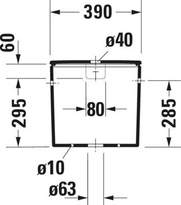 Duravit Durastyle duobloc reservoir 6 ltr. Wit