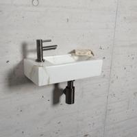 Wiesbaden Fonteinset Carrara Marmerlook Color Gun Metal - Fonteinset Met Amador Kraan - thumbnail