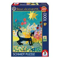 Cat in a Sea of Blossoms Puzzel 1000 Stukjes - thumbnail