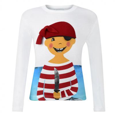 Ziegfeld T-shirt lange mouw Piraat Paul jongens katoen wit Ziegfeld T-shirt lange mouw Piraat Paul jongens katoen wit