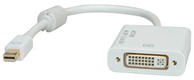 ROLINE 4K Mini DisplayPort-DVI Adapter, Mini DP M - DVI F ROLINE 4K Mini DisplayPort-DVI Adapter, Mini DP M - DVI F