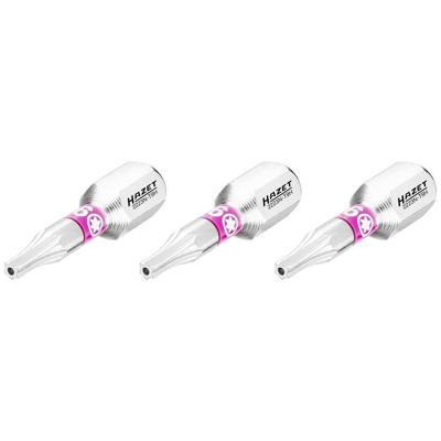 HAZET Bit 2223N-T9H/3 · 1/4 inch (6,3 mm) zeskant massief · Tamper resistant TORX®-profiel · 3-delig · SW T9H