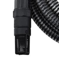 VidaXL Zuigslang met pvc koppelingen 1,1&apos;&apos; 4 m pvc zwart - thumbnail