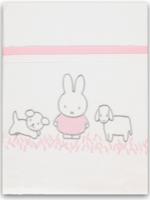 Nijntje laken Grass junior 100 x 150 cm katoen wit/roze - thumbnail